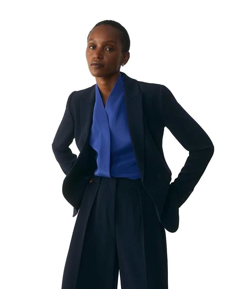 The Fold Women's Bowery Stretch Silk Blouse