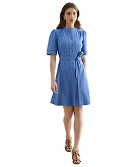 Hobbs London Women's Livvie Belted Mini Shirt Dress