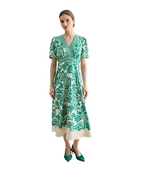 Hobbs London Trelissick V-Neck Fit Flare Dress
