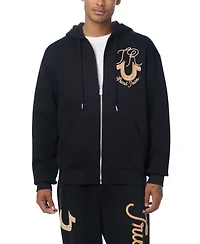 True Religion Men's Rope Logo Graphic Zip Hoodie