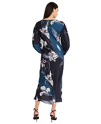 Maggy London Women's Vielle Long-Sleeve Floral-Print Midi Dress