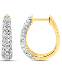 Forever Grown Diamonds Lab-Grown Diamond Multi-Row Hoop Earrings (1 ct. t.w.) Sterling Silver (Also Available & 14k Gold Plated)