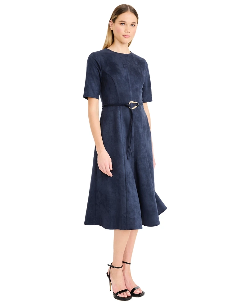 Maggy London Women's Short-Sleeve Fit and Flare Dress
