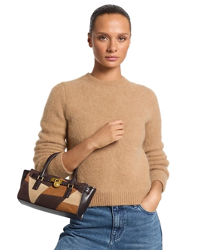 Michael Kors Women's Brushed-Alpaca Crewneck Long-Sleeve Sweater