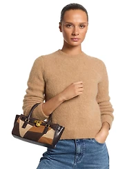 Michael Kors Women's Brushed-Alpaca Crewneck Long-Sleeve Sweater