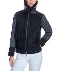 Julia & Stella By Maximilian Women's Shearling and Puffer Down-Filled Sherpa-Lined Jacket