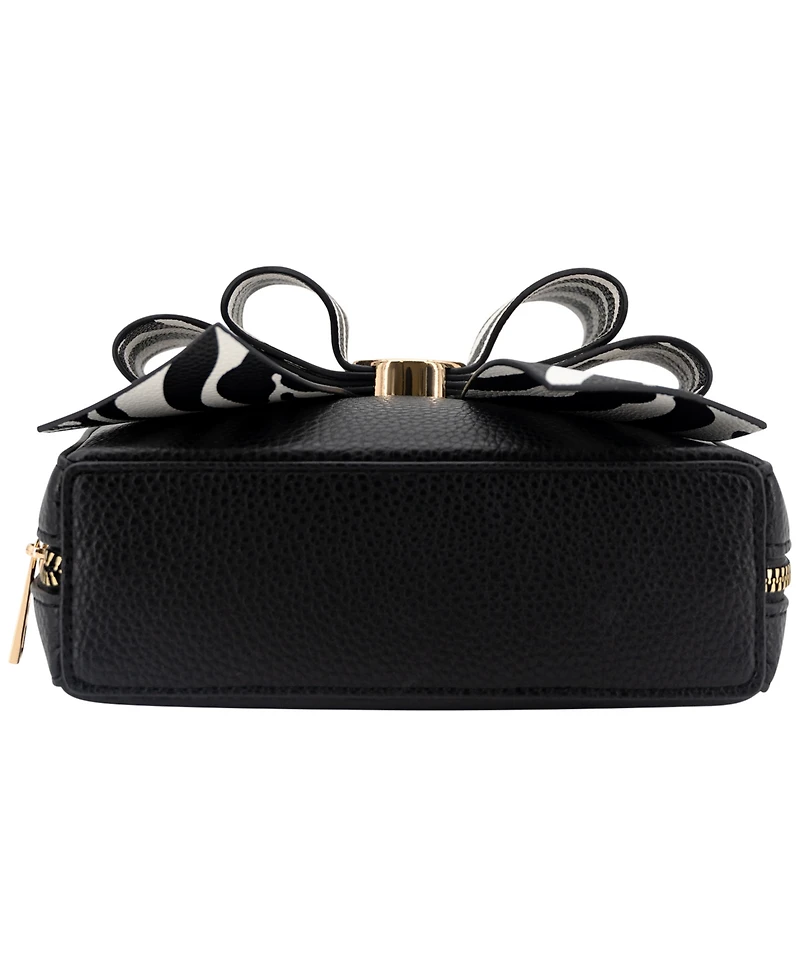 Like Dreams Zebra Bow Mini Crossbody Handbag