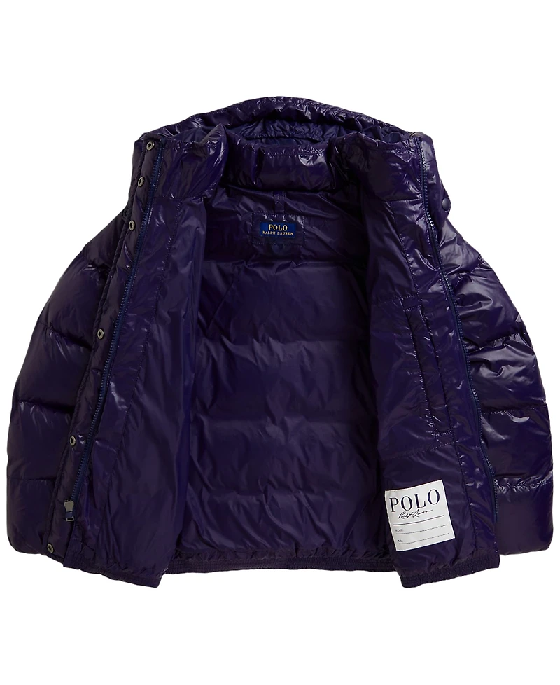 Polo Ralph Lauren Girls' 7-16 Glossy Down Hooded Jacket