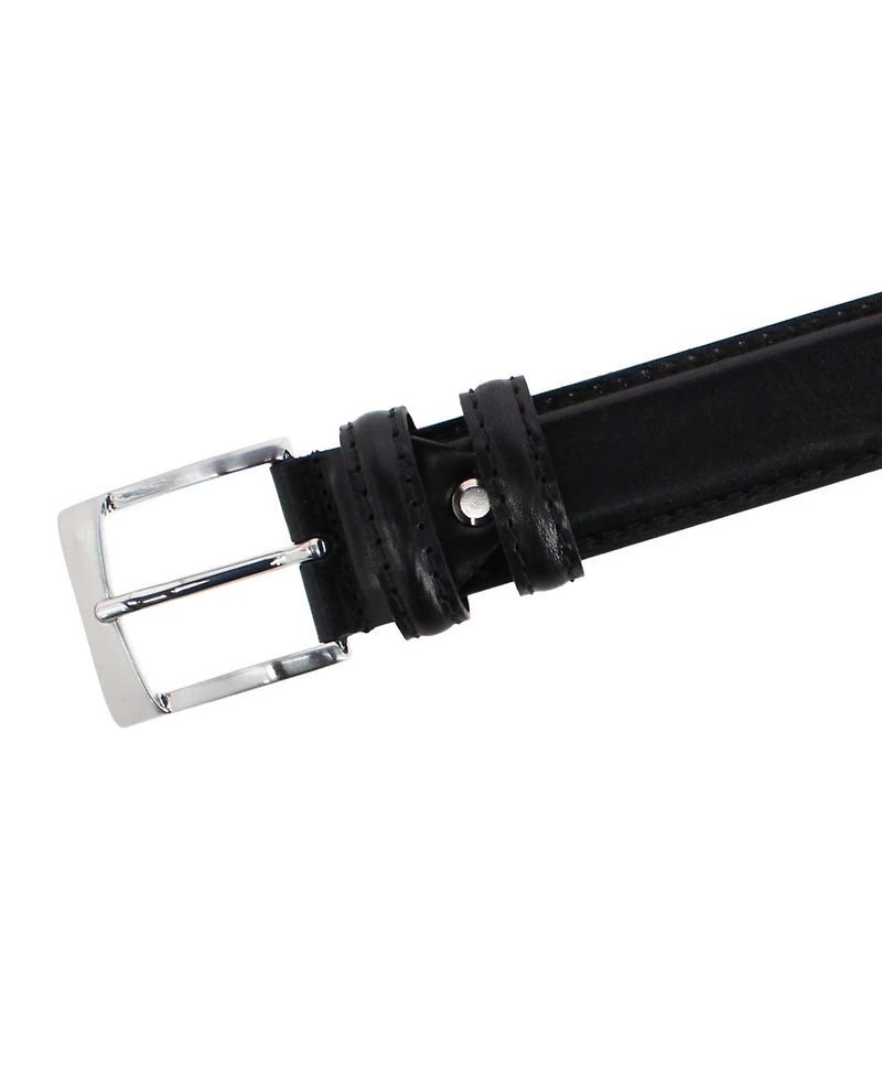 Trafalgar Vincenzo Italian Leather Contrast-Stitch 35mm Belt