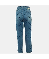 Pre-Owned Stella Mccartney Women's Embroidered Denim Slim Fit Jeans