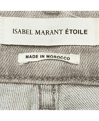 Pre-Owned Isabel Marant Women's Mid Rise Straight-Leg Embroidered Trim Jeans