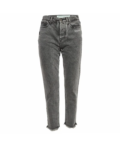 Pre-Owned Off-White Women's Denim Raw Edge Skinny Jeans
