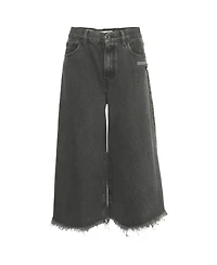 Pre-Owned Off-White Women's Wide-Leg High-Waisted Raw-Hem Culottes