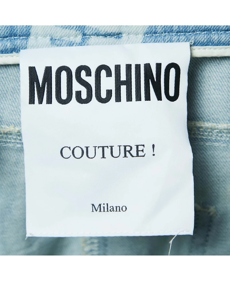 Moschino Women's Mid-Rise Straight-Leg Light-Rinse Denim Jeans
