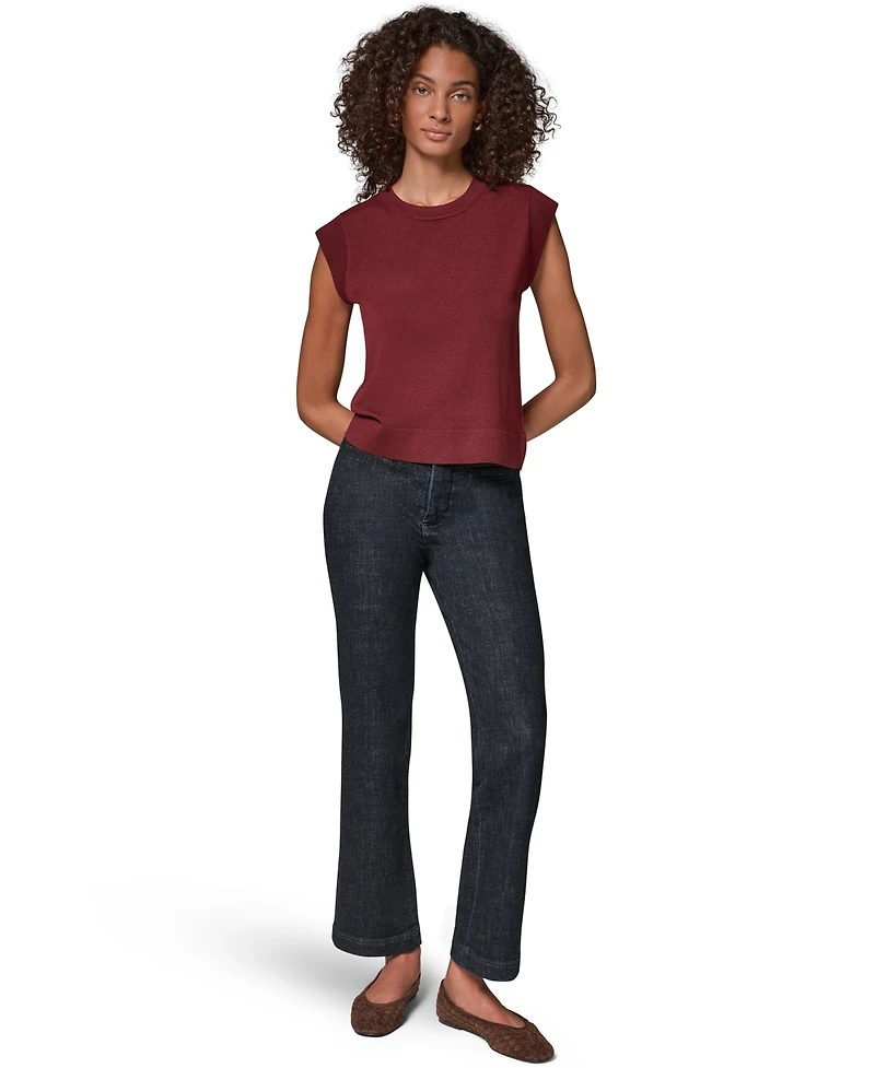 Donna Karan Weekend Women's Extended Shoulder Sleeveless Crewneck Sweater