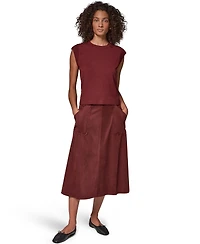Donna Karan Weekend Women's Extended Shoulder Sleeveless Crewneck Sweater
