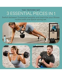 Lifepro Adjustable Dumbbells Set with Rack - Quick Adjust Weights, Secure Grip, Compact Design for Home Gym