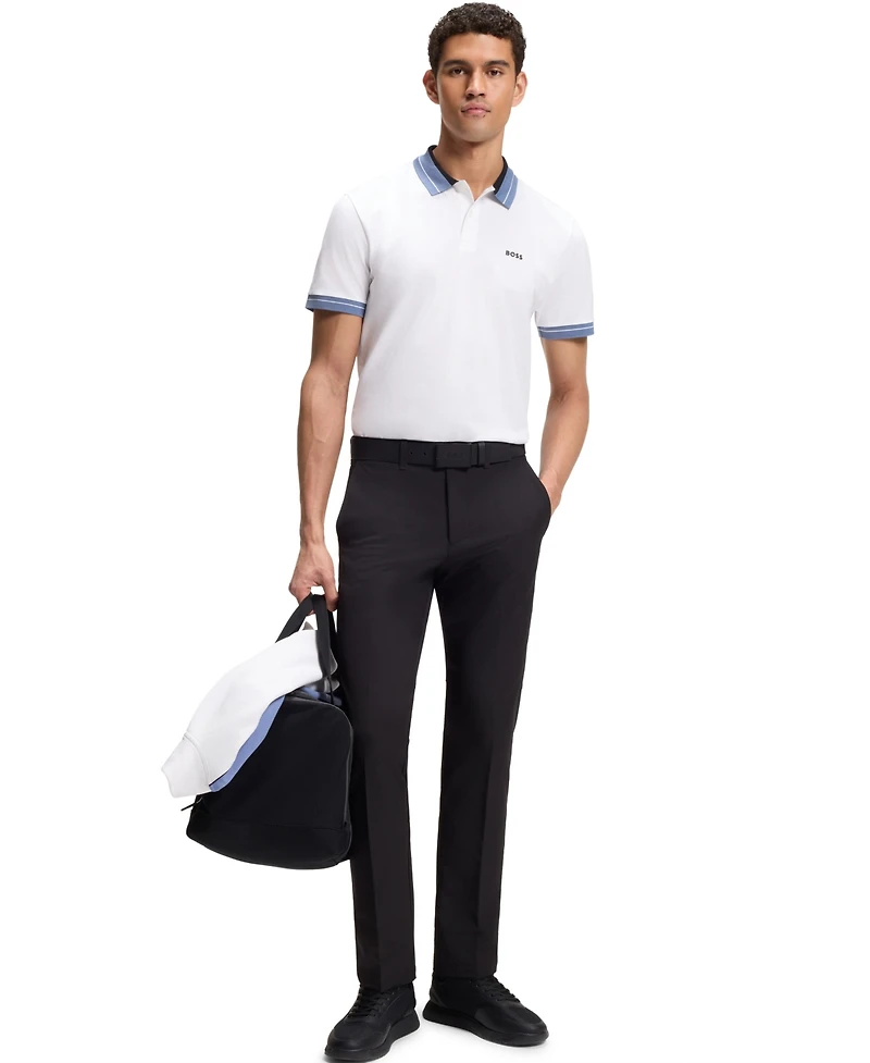 Boss by Hugo Men's Stretch Striped-Trim Polo Shirt