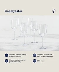 Sole Outdoor Sauvignon Blanc Wine Glasses, 13oz