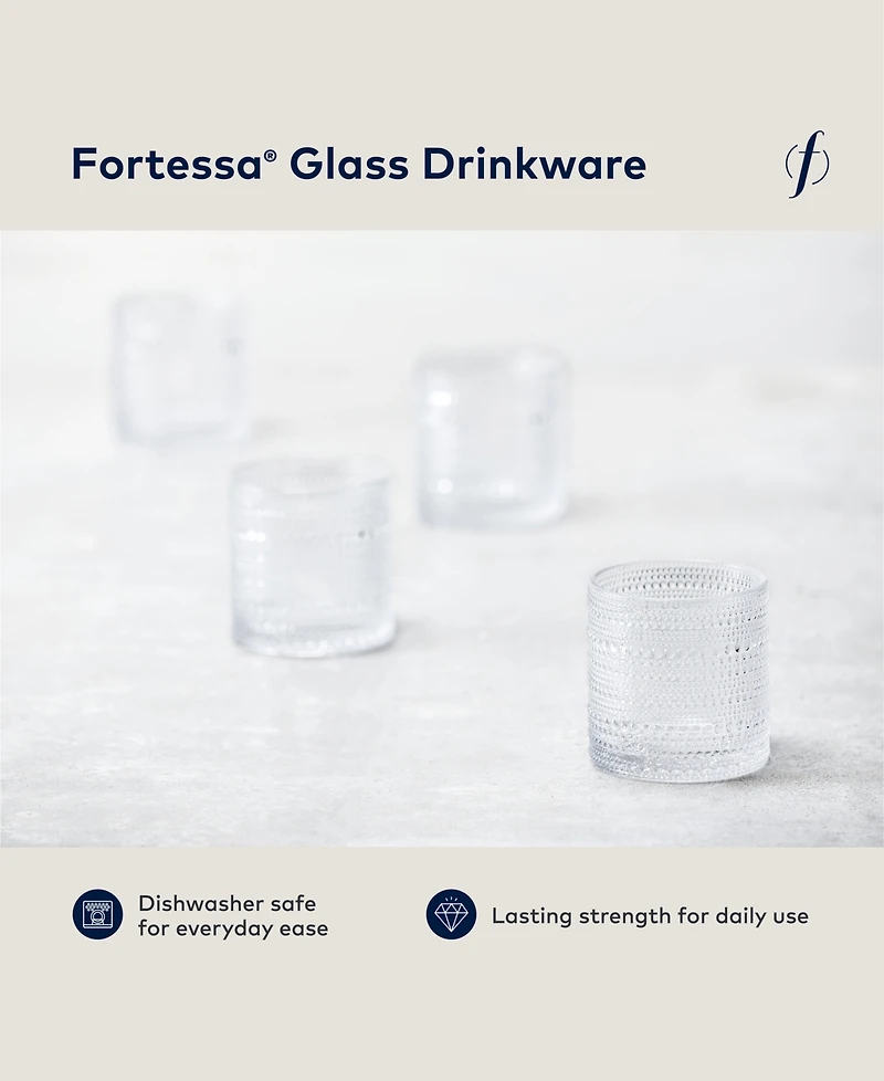 Fortessa Jupiter 13.9 Oz Triple Old-Fashioned Glass 6-Piece Set