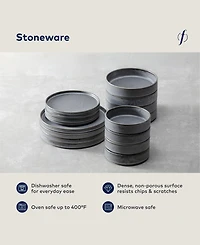 Fortessa Sound Thunder 16 Pc. Dinnerware Set, Service for 4
