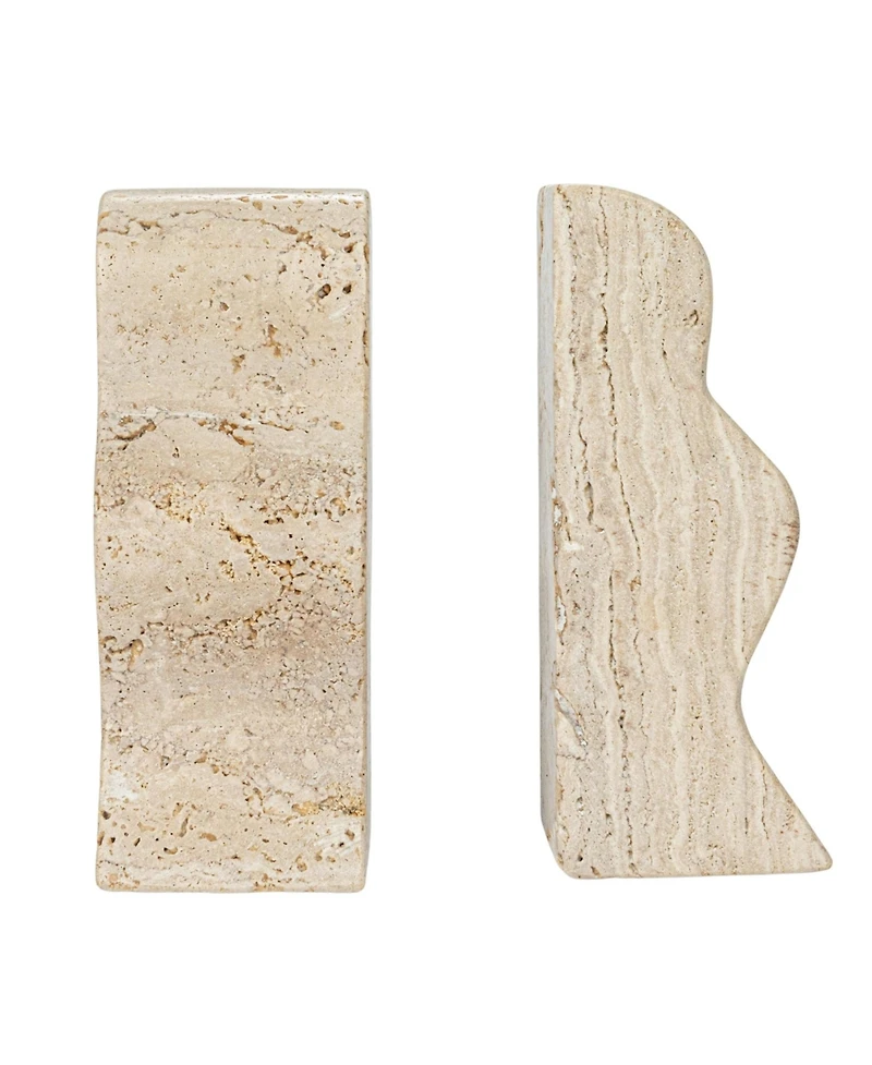 Storied Home Decorative Marble Wave Bookends