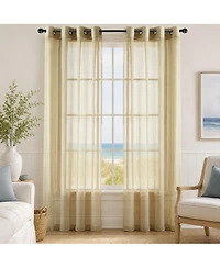 GoodGram Basic Home Grommet Top Sheer Single Window Curtain - 52 in. W x 90 L