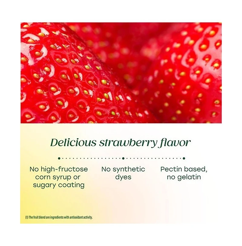 MegaFood Whole Body Multivitamin Gummies for Women 55+ for Healthy Aging 90 Strawberry Gummies