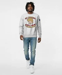 Champion Men's Silver San Francisco 49ers Disney X Reverse Weave Fleece Crewneck Sweatshirt