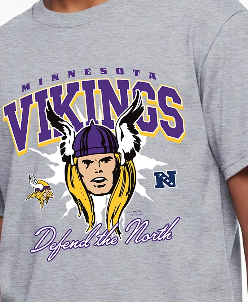 Champion Big Boys and Girls Heather Gray Minnesota Vikings Disney X T-Shirt
