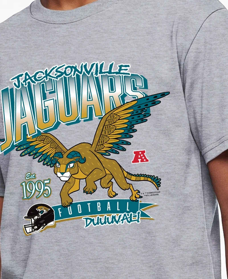 Champion Big Boys and Girls Heather Gray Jacksonville Jaguars Disney X Champion T-Shirt