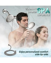 Cyqbd Dual Shower Head 2-in-1 Rainfall Handheld System