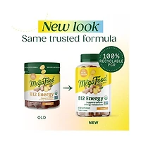 MegaFood Vitamin B12 Energy Gummies Methyl B12 Gummies 70 Ginger Gummies