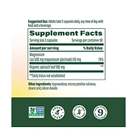 MegaFood Magnesium Glycinate 500mg Sleep and Stress Support 60 mg Elemental Magnesium 120 Capsules