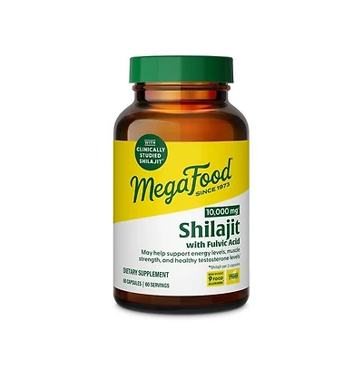 MegaFood Shilajit and Fulvic Acid Helps Support Energy Levels Muscle Strength 60 Capsules