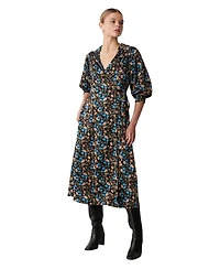 Finery London Women's Kiera Floral-Print Midi Short-Sleeve Dress