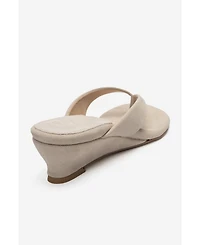 Prologue Shoes Women's Vanessia Thong Wedge Sandal