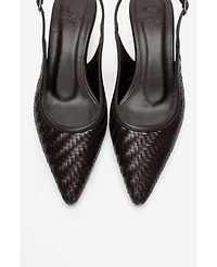 Prologue Shoes Women's Alvessia Kitten Heel Slingback Pump