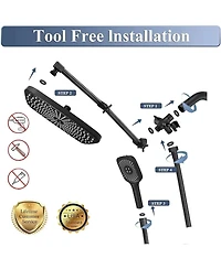 Cyqbd 12" Rain Shower Head Handheld Spray Adjustable Arm Diverter