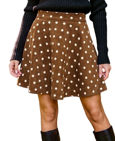 Cupshe Women's Polka Dot High-Waisted A-Line Mini Skirt