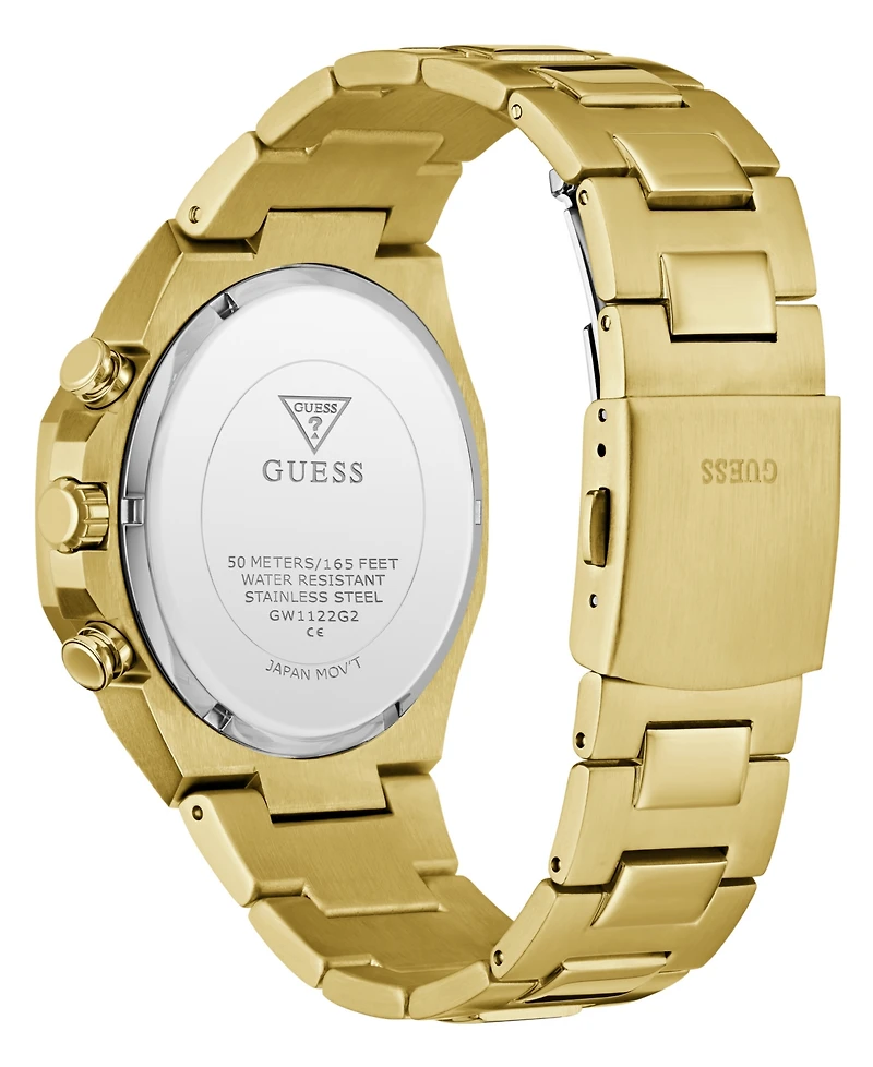 Guess Men's Quartz Gold-Tone Stainless Steel Watch 42mm