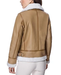 Julia & Stella By Maximilian Women's Shearling Aviator Jacket