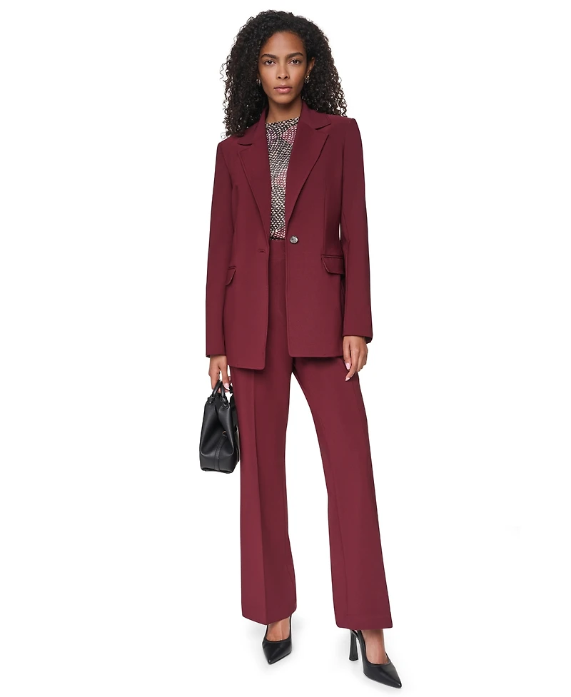 Dkny Women's Shoulder-Padded One-Button Notch-Collar Blazer