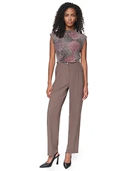 Dkny Women's Pleated Straight-Leg High-Waisted Trousers