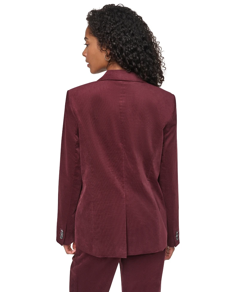 Dkny Women's Stretch Corduroy Tailored Blazer