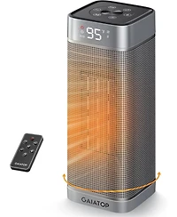 Space Heaters for Indoor Use, Portable Electric Heater with Thermostat, 1500W Ptc Ceramic Room Heater with Remote, 5 Modes, 60degree