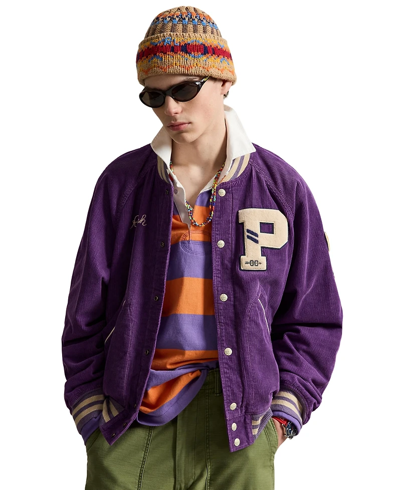 Polo Ralph Lauren Men's Corduroy Varsity Raglan-Sleeve Jacket