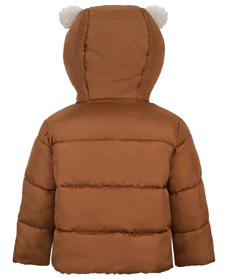 S Rothschild & Co Baby Boys' Hooded Puffer Fox Jacket