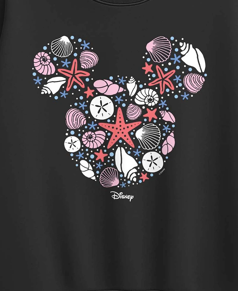 Hybrid Apparel Plus Mickey Mouse Graphic-Print Sweatshirt with Ribbed Cuffs and Hem