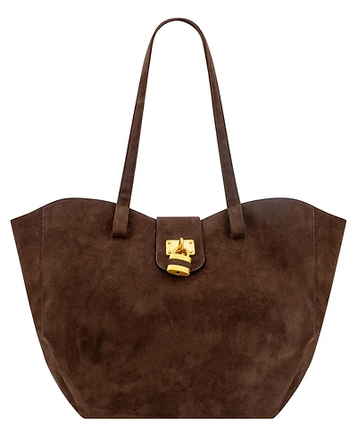 Like Dreams Harper Lock Suede Extra-Large Tote Handbag